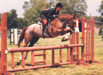 Jan Rock and Rock Star (Roanie) at Dunham Woods ~1983